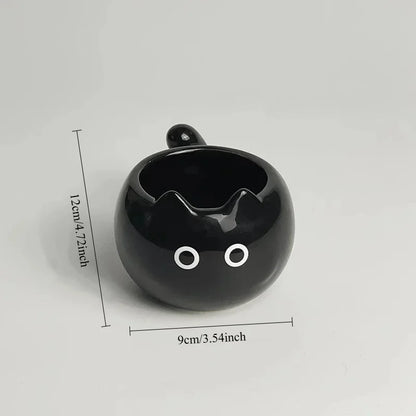 Cute Ceramic Cup Creative Siamese Cat Shaped Mug Coffee Cups Office Milk Cup Household Drinking Utensil Funny Birthday Gift