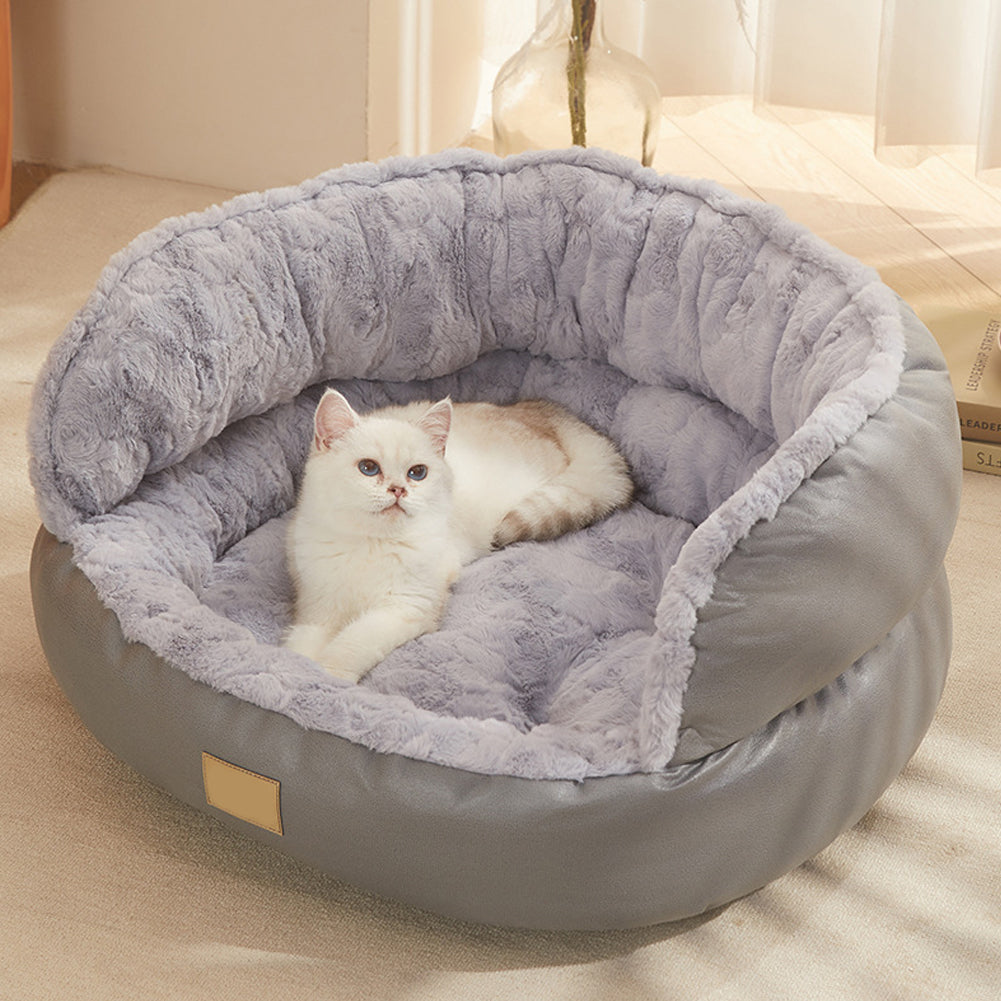 Round Rabbits Fluffy Dog Cat Bed Non-Slip Bottom Waterproof Pet Mattress For Indoor Pets Cat Dog