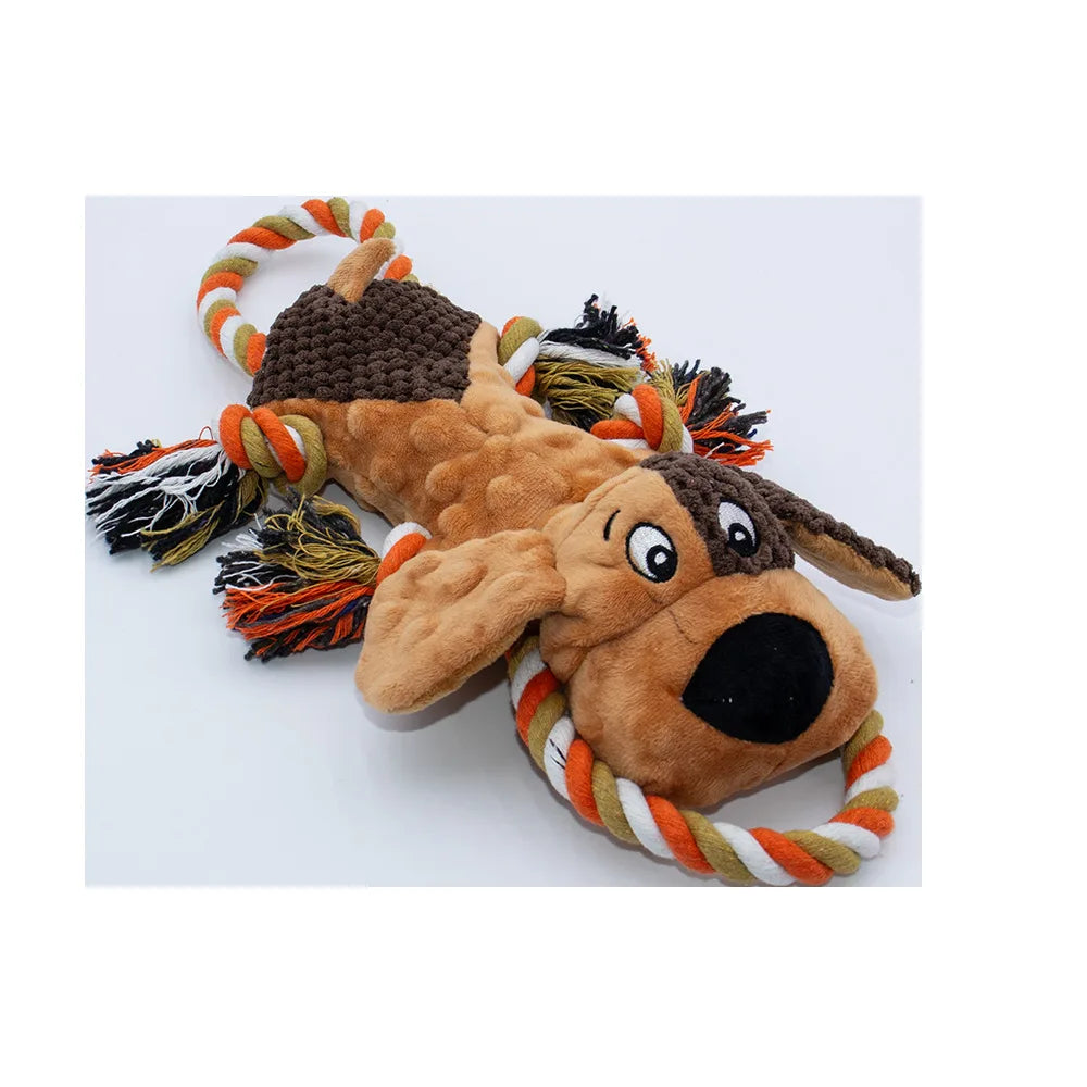 New Sell Well Plush Dog Toy Animals Shape Bite Resistant Squeaky Toys Corduroy Dog Toys For Small Large Dogs Puppy Pets Toys