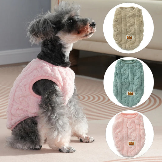 Autumn Winter Warm Dog Clothes For Small Medium Dogs Cats Puppy Soft Cozy Jacket Coat Pet Pullover Schnauzer Yorkies Pug Costume