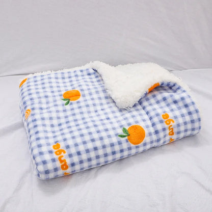 Thickened Dog Blanket Warm Dog Sleep Pad Cotton Warm Pet Blanket Soft and Comfortable Cat Cover Blanket Bed Sheet Pet Supplies