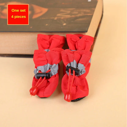 the SNUGGIE BOOTS - 4PCS Water-Resistant Dog Shoes for Small Dogs - Protect Your Pet's Paws and Keep Them Dry, Outdoor Rain Boots for Dogs