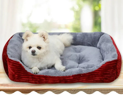 Warm Dog House Soft Nest Pet Large Dog Bed Baskets Fall Winter Kennel For Cat Washable House Puppy Supplies Cotton Kennel Mat
