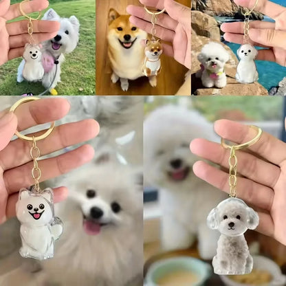 Clear Puppy Hair Memorial Keepsake Capsule Pet's Dog Fur Storage Container Pendant Keychain Decor Pet Lovers Home Display Gifts