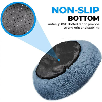 Round  Dogs Bed Cat Bed House Kennel Pet Mats Soft Long Plush Mat Pet Warm Basket Cushion Cats House Sofa Machine Wash Kennel