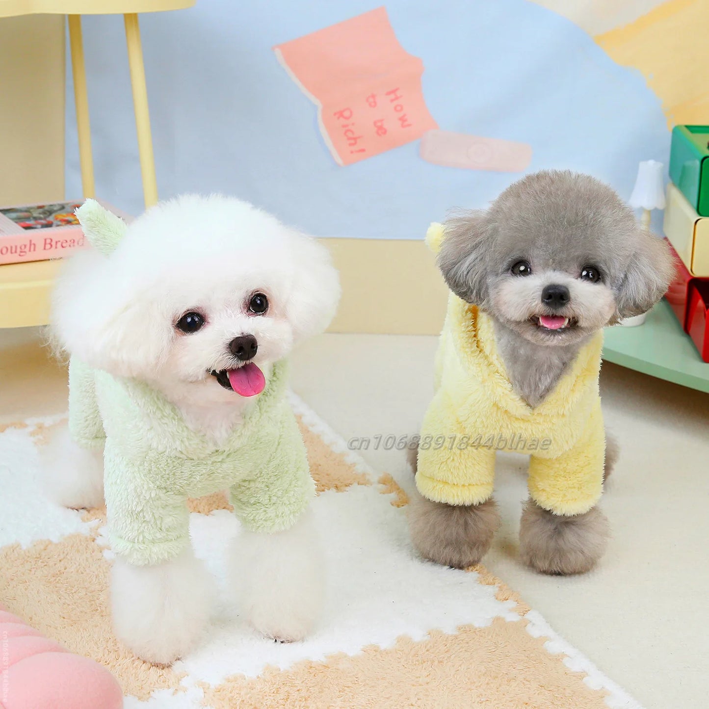 Winter Warm Fleece Pet Dog Jumpsuit for Small Medium Dogs Puppy Cat Pajamas Coat Chihuahua Clothes Pets Costume Yorkie Outfits