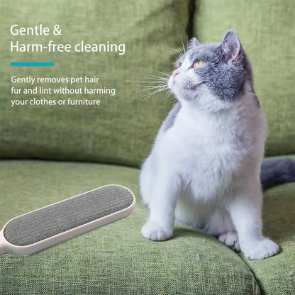 Lint Brush with Self-Cleaning Base Set Pet Hair Remover Brush Portable Dog & Cat Hair Remover Clothes Sofa Car Seat Cleaning