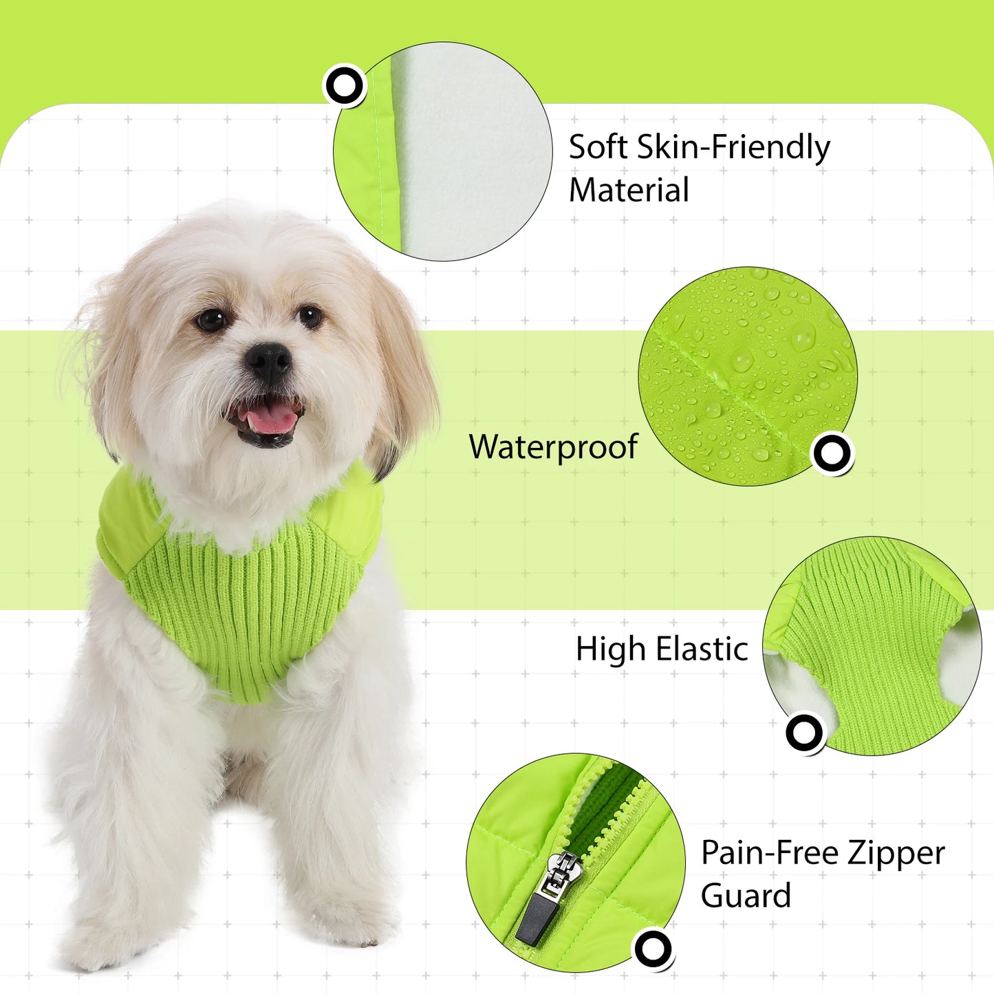 the ARTIC PUP WINDPROOF WINTER COAT - Winter Pet Dog Jacket, Windproof Warm Dogs Clothes for Small/Medium Dogs/Cats, Puppy Down Coat, Chihuahua Shih Tzu Costume, Yorkies