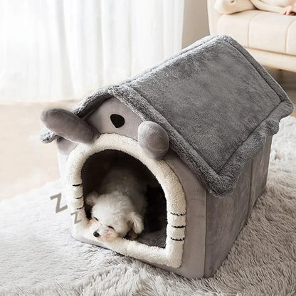 Cat /Dog Bed Foldable Pet Sleepping Bed Removable and Washable Cat House Kennel for Dog House Indoor Cat Nest