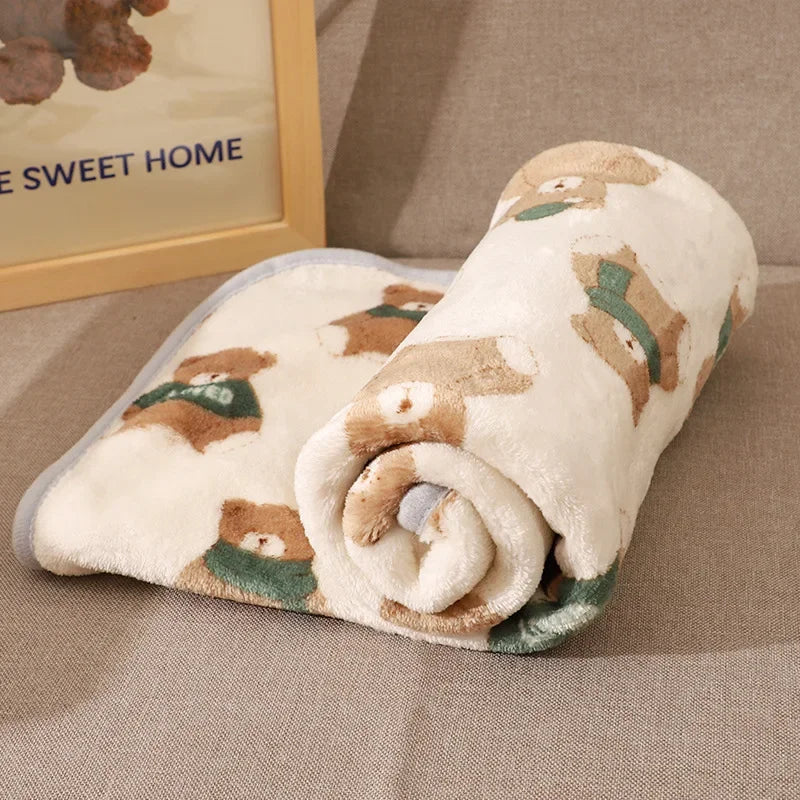 Winter Warm Pet Blanket Soft Fluffy Dog Blanket Comfortable Breathable Cat Sleeping Blanket Good Sleeping Sheet Pad Pet Supplies