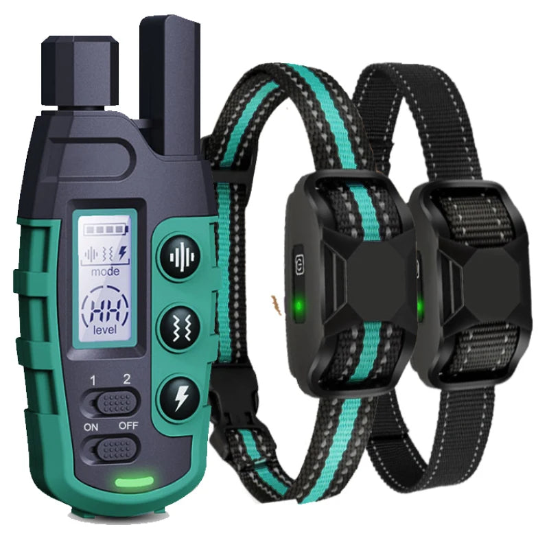 the ELECTRIC COLLAR - 3300Ft Electric Dog Training Collar Remote Control Waterproof Pet BehaviorFor 5-120lbs Puppy With Shock Vibration