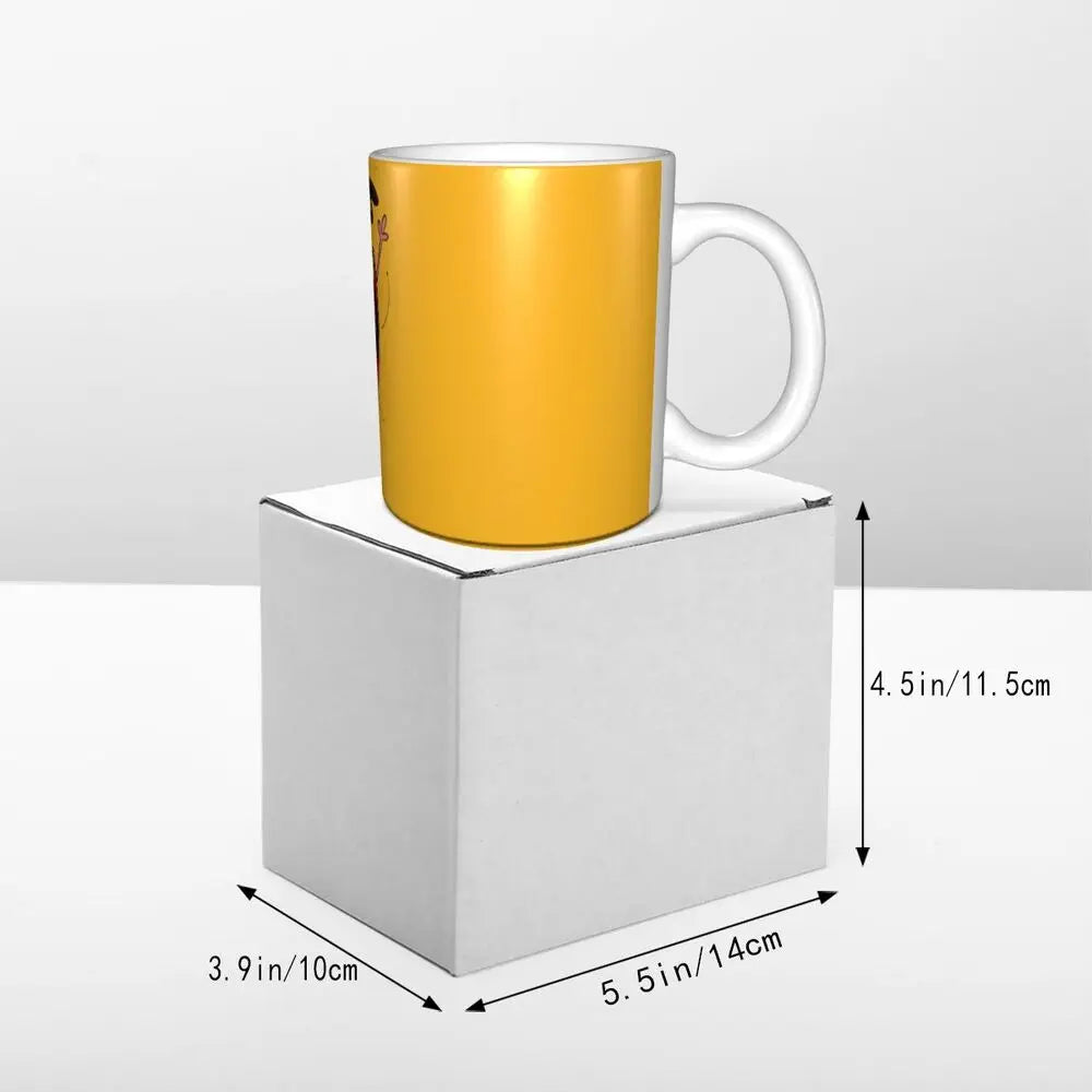 Personalized C-Courage The Cowardly Dog Coffee Mug DIY Ceramic Milk Tea Mug Cup