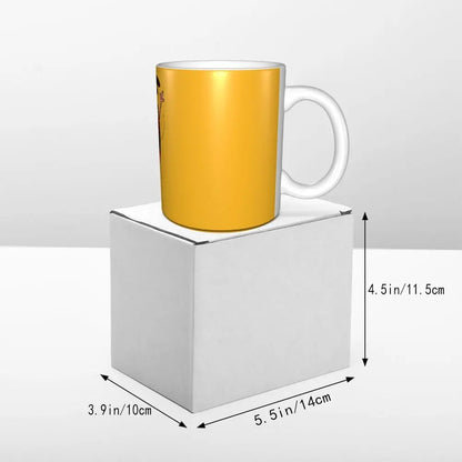 Personalized C-Courage The Cowardly Dog Coffee Mug DIY Ceramic Milk Tea Mug Cup