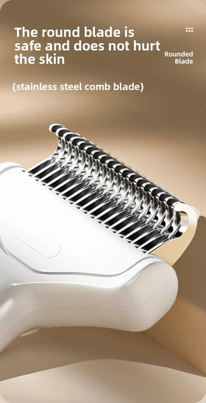 1PC Floating Stainless Steel Dog Hair Removal Brush for Long Hair Breeds Puppy Cat Comb Pet Grooming Products Curved Design