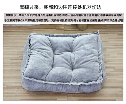 Pet Large Dog Bed Warm House Candy-colored Square Nest Pet Kennel For Small Medium Large Dogs Cat Puppy Plus Size Dog Baskets ﻿