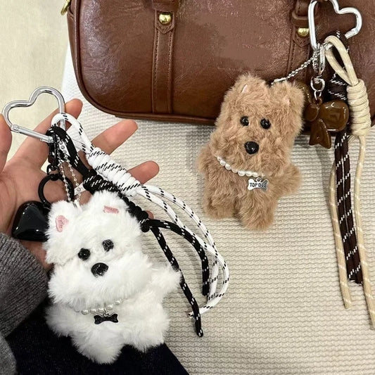 2025 New Plush Dog Keychain Cute Key Chain Plush Pendant,Soft Stuffed Plush Keychain Backpack Gift Purse Car Key Ring