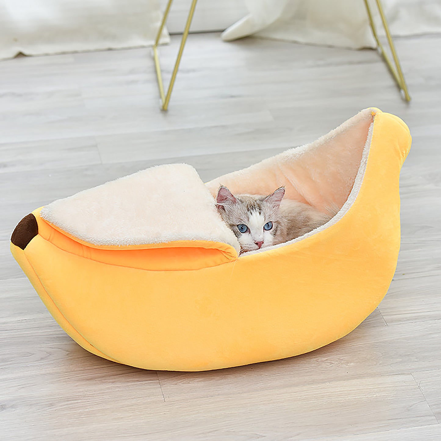 Creative Banana Cat Bed House Funny Cute Cozy Cat Mat Beds Warm Durable Portable Pet Basket Kennel Dog Cat Cushion