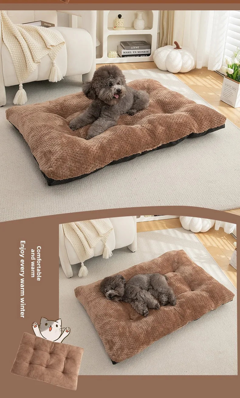 New Autumn  Winter High-End Pet Mat Dog Mat Long Plush Winter Warm Pet Mat Dog Bed Comfortable Cat House Dog House Pet House Mat