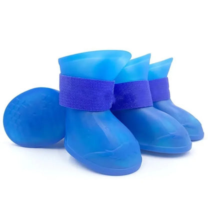 the BOLD DOGGY BOOTS - Durable Soft Silicone Pet Rain Shoes, Anti-Slip Waterproof Dog Rain Boots, Dog Ankle Boots