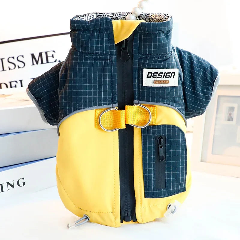 2025 Dog Clothes Winter Thick Functional Travel 3-Proof Down Jacket for Small Dog Cold-Resistant Outdoor Windproof Pet Outfit