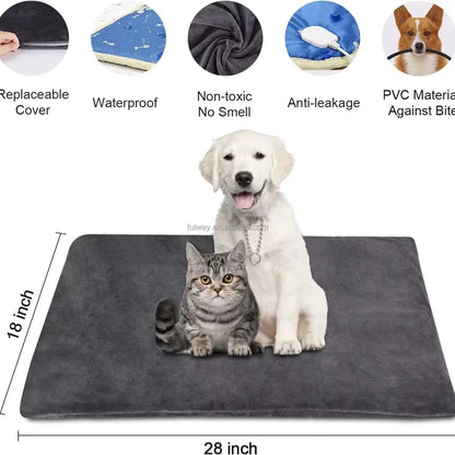 Waterproof Pet Heating Pad - EU & US Standard Electric Warm Mat for Cats and Dogs Waterproof Electric Pet Warmer