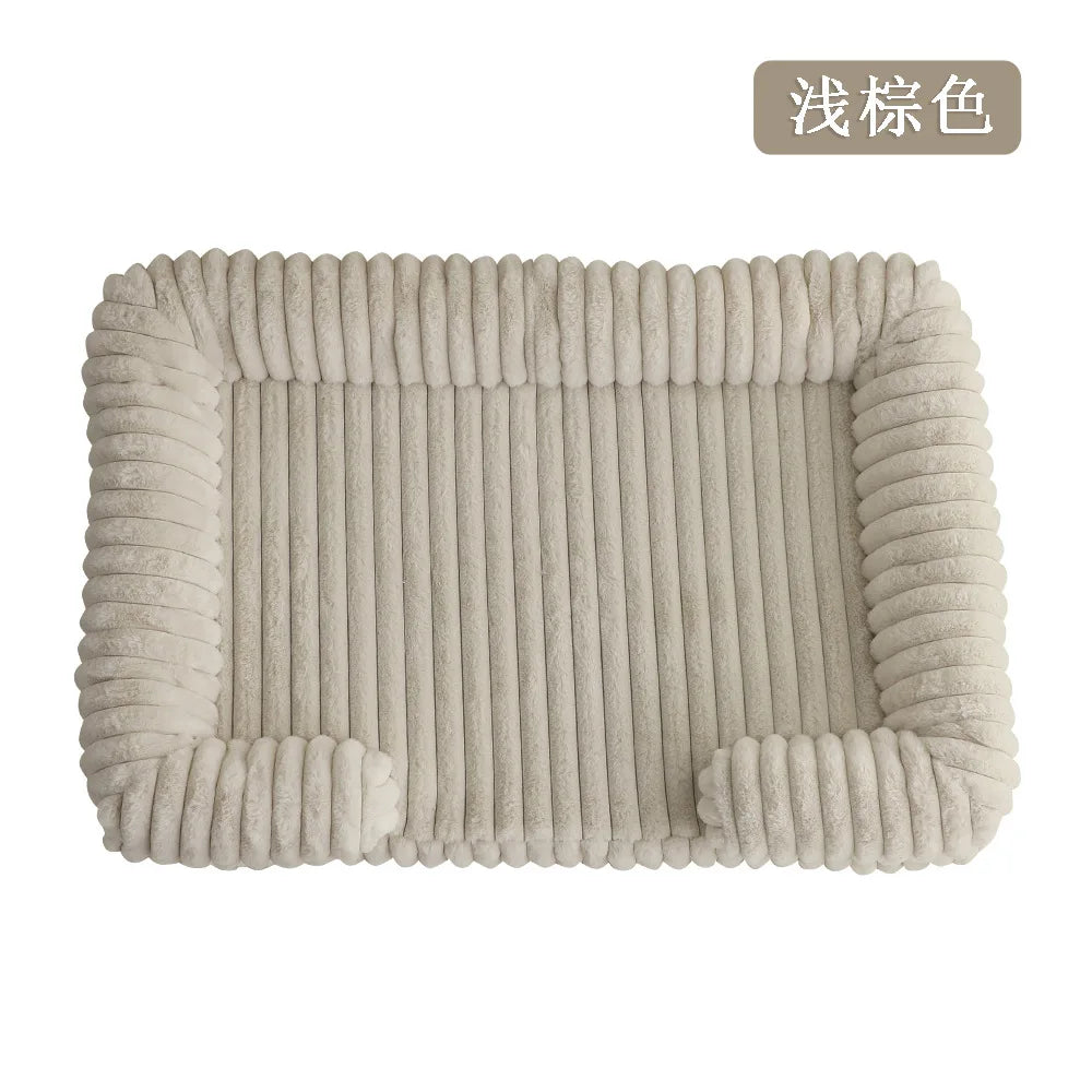 2025 Cross-border new product pet litter winter warm large dog kennel pet mat cat litter dog bed dog mat