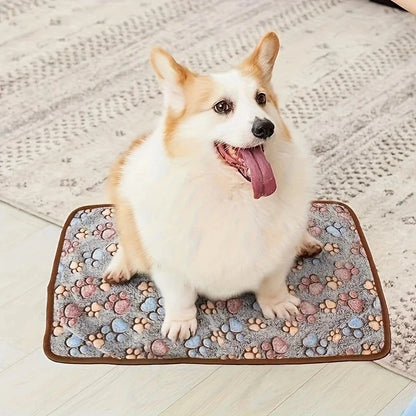Soft Flannel Fleece Cat Dog Blanket Bed Mats Paw Foot Print Warm Pet Blanket Sleeping Beds Cover Mat For Dogs Cats Pets supplies