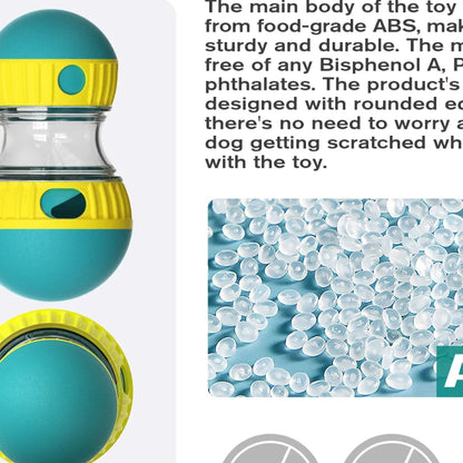 Treat Enrichment Pet Toys Slow Feeder Ball Food Dispensing Puppy Toy for Small Medium Dogs Irregular Rolling Design Dog Toys