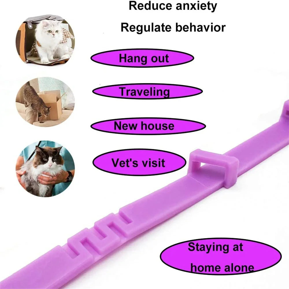the TRANQUILTAIL CALMING COLLAR - Pet Calming Collar for Cats/Dogs, Adjustable Anxiety Pheromone Reducing Pet Collar, Lasting Natural Calm Relax Soothing Collars