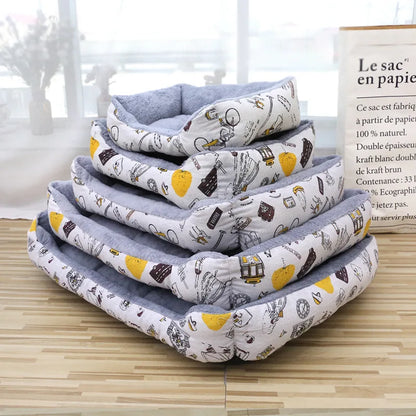 Pet Large Dog Bed Warm House Candy-colored Square Nest Pet Kennel For Small Medium Large Dogs Cat Puppy Plus Size Dog Baskets ﻿