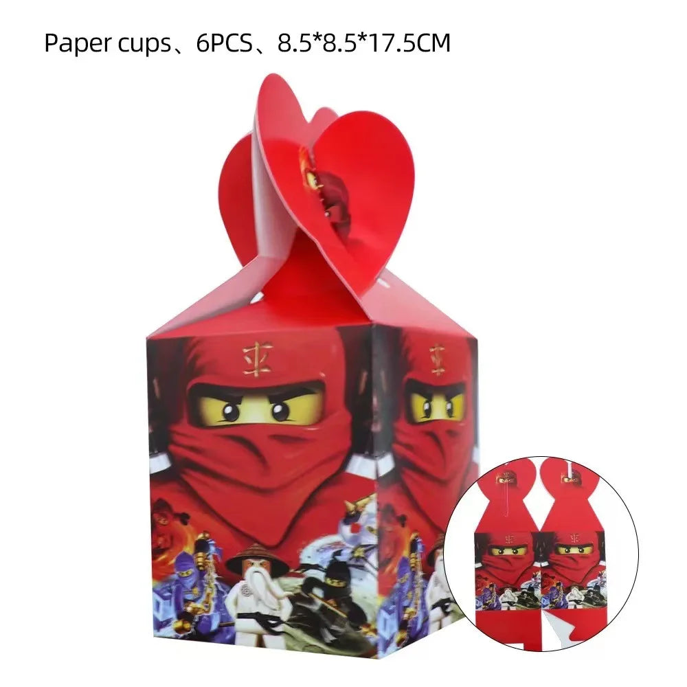 New Cartoon Ninjas Theme Birthday Party Decoration Plates Cups Disposable Tableware Banner Balloon For Kid Event Supplies