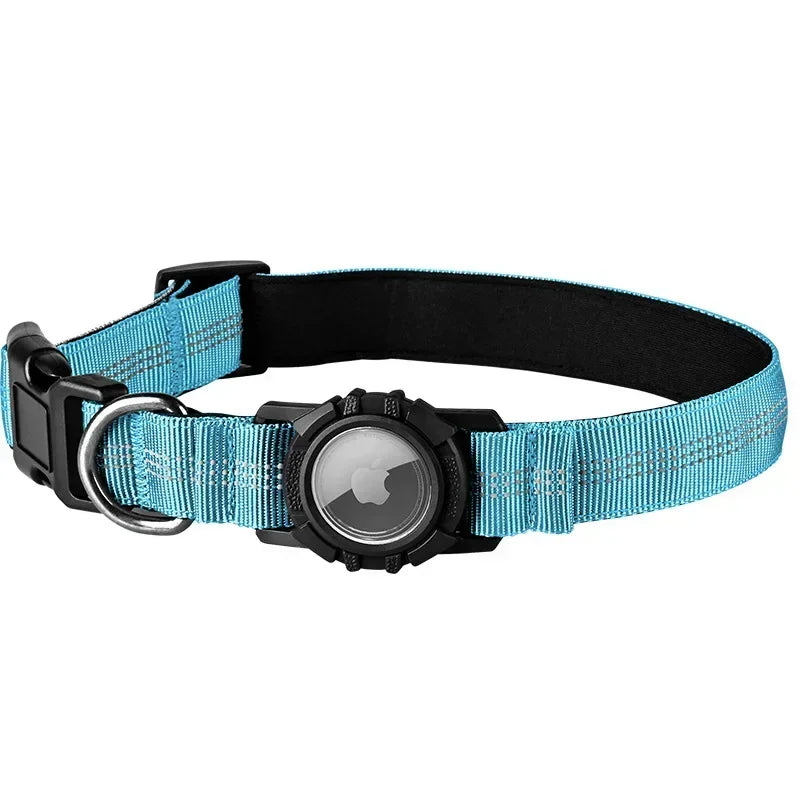 the FINDMYPAWS AIRTAG COLLAR - Dog Collar Reflective Waterproof Transparent Cover Airtag Locator Anti-Loss Pet Collar