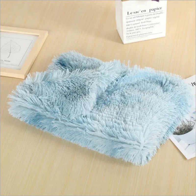Soft Pet Blanket Mat Warm Dog Cat Sleeping Bed Mats Kennel Washable Long Plush Dogs Blankets Cover Winter Dog Supplies