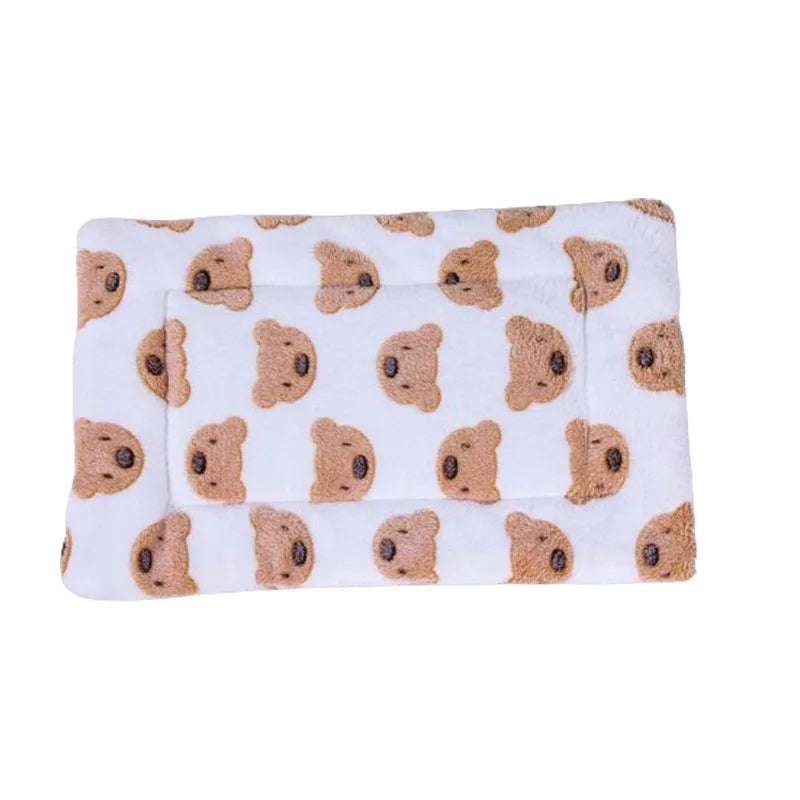1pc-Printed Pet Blanket Floor Mat - Suitable for Small and Medium sized Pets for Heating and Sleeping
