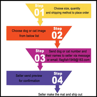 Personalized Pets Cartoon Mat Custom Dog Cat Name Doormat Rug Welcome To Our Home Floor Mats Carpet Home Decor Accessory Gift