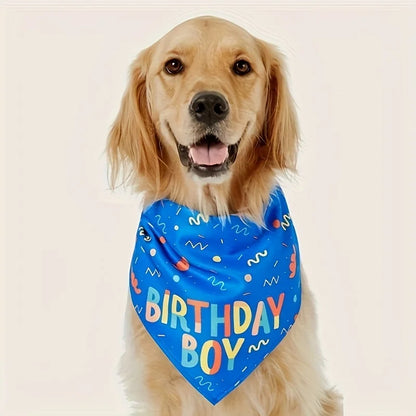1pc-Dog Birthday Party Supplies, Triangle Bibs,  Dog Birthday Scarf Accessories  Happy Birthday Party supplies