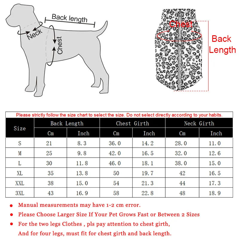 Pet Dog Coat For Small Medium Dogs Cats Winter Warm Fleece Puppy Clothing Print Jacket With D-ring Schnauzer Bulldog Pug Costume