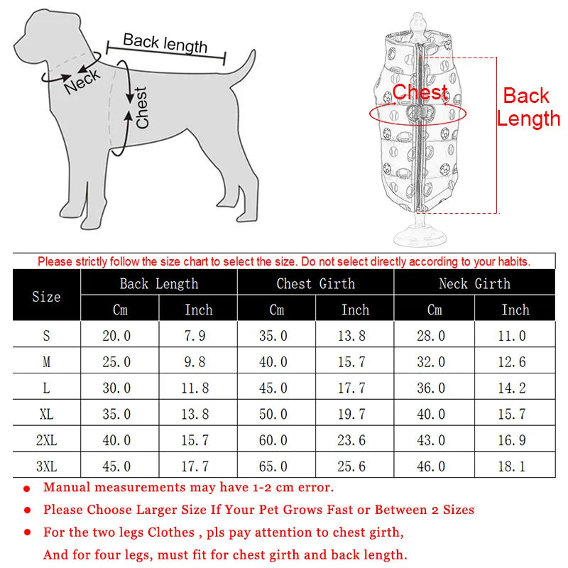 Pet Dog Clothes Vest for Small Medium Dogs Cats Autumn Winter Windproof Puppy Footprint Jacket Coat Bulldog French Pug Chihuahua