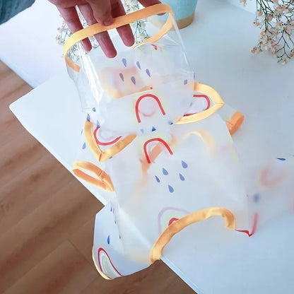 the RAINBOW RAINDROP - Dog Raincoat Waterproof Pet Clothes, Accessories Dogs Apparel, Small Clothing Hooded Raincoat for Dogs