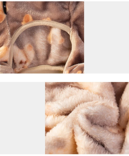 Pet Autumn Winter Pajamas Puppy Cute Bear Jumpsuit Dog Plush Jacket for Small Medium Dogs Cats Clothes Chihuahua Teddy Costumes