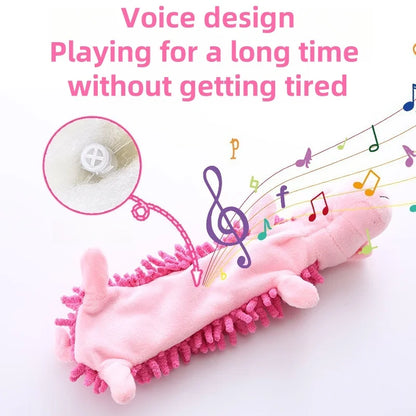 Chew Resistant Plush Pet Toys Stress Relieving Mop Plush Frogs Hippopotamus Teeth Grinding Dog Toys