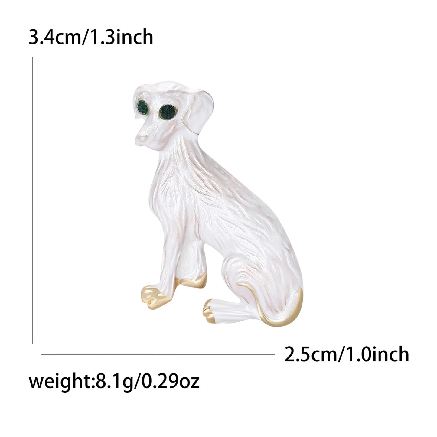 Classic Rhinestone Dog Brooches for Women Enamel Animal Pins Necklace Office Party Friend New Fashion Gifts Jewelry Accessories