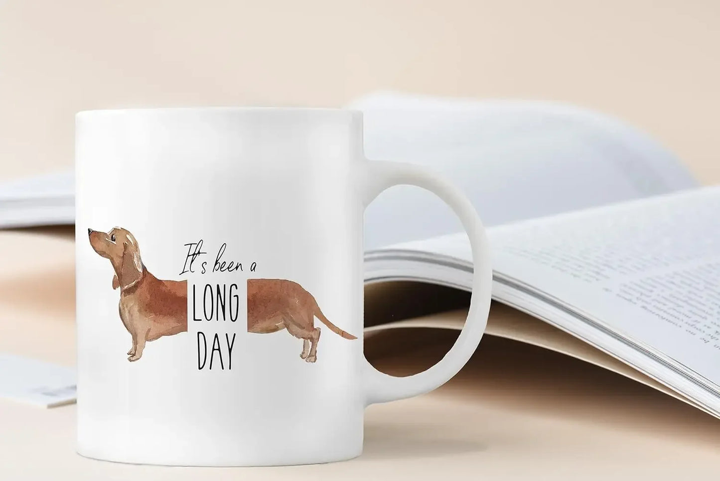 Dachshund mug, ceramic coffee cup, gift cup interesting Weiner dog cup coffee office home 320ML