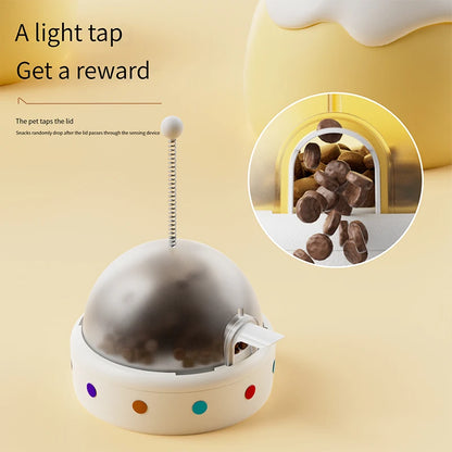 Dog Feeding Toy Interactive Food Dispenser Built in Battery & Sounder Inspiring Patience & Curiosity of Pets Cat & Dog Snack Toy