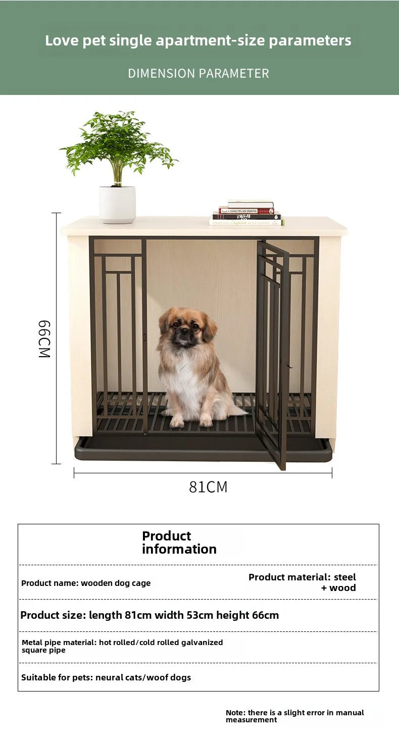 Heavy Duty Large Dogs Cage High Strength Steel Wood Easy To Install Dog Crate Pet Dog Kennel