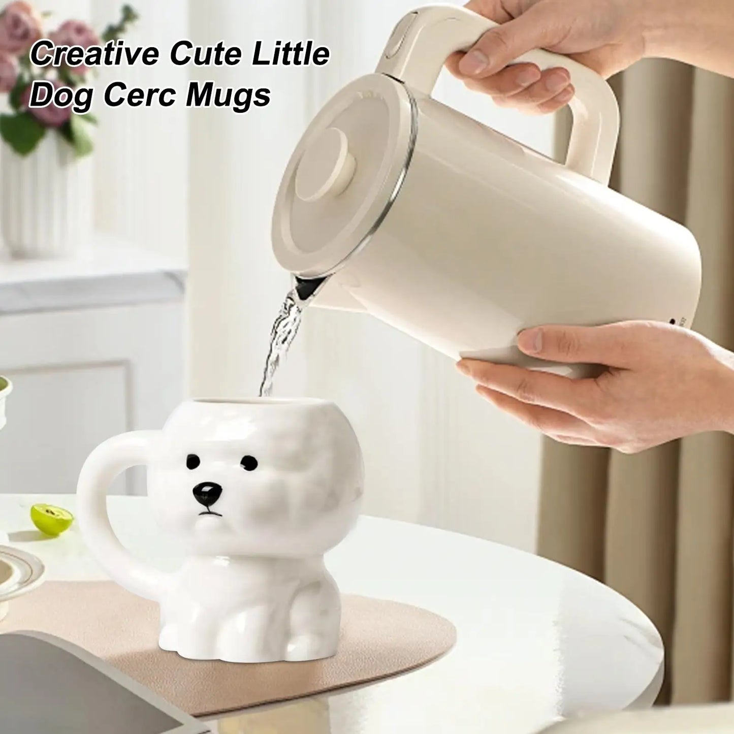 Dog Coffee Cup Funny Dog Mug 340ml Novelty Cup 3D Puppy Ceramic For Mom Lovers Day Mothers Fathers Men Women Fathers Day