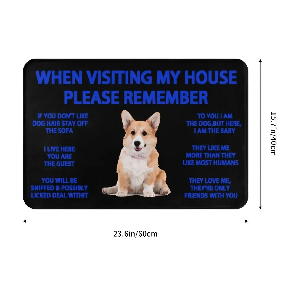 Beagle Dog Doormat Non-Slip Kitchen Bath Mat Living Room Door Floor Entrance Carpet Rug