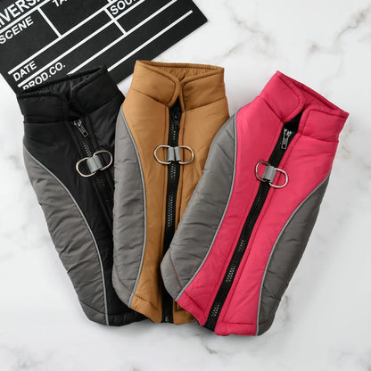 Winter Pet Dog Clothes For Small Medium Dogs Cats Windproof Cat Reflective Soft Cozy Jacket Coat with Elastic Chihuahua Clothing