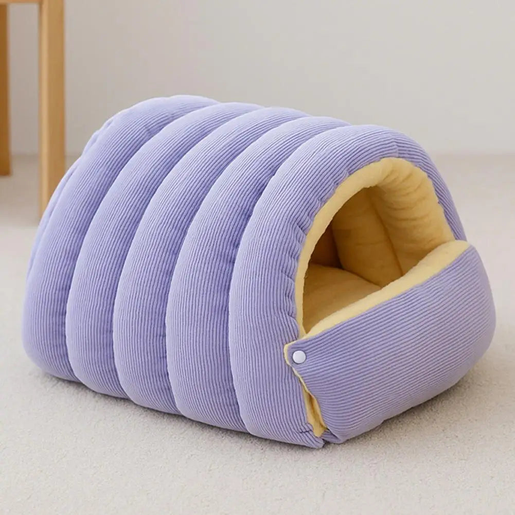 Pet House with Non-slip Base Washable Pet Bed for Dogs Cats Soft Fleece Cat Bed with Removable Washable Cover Cozy Cave