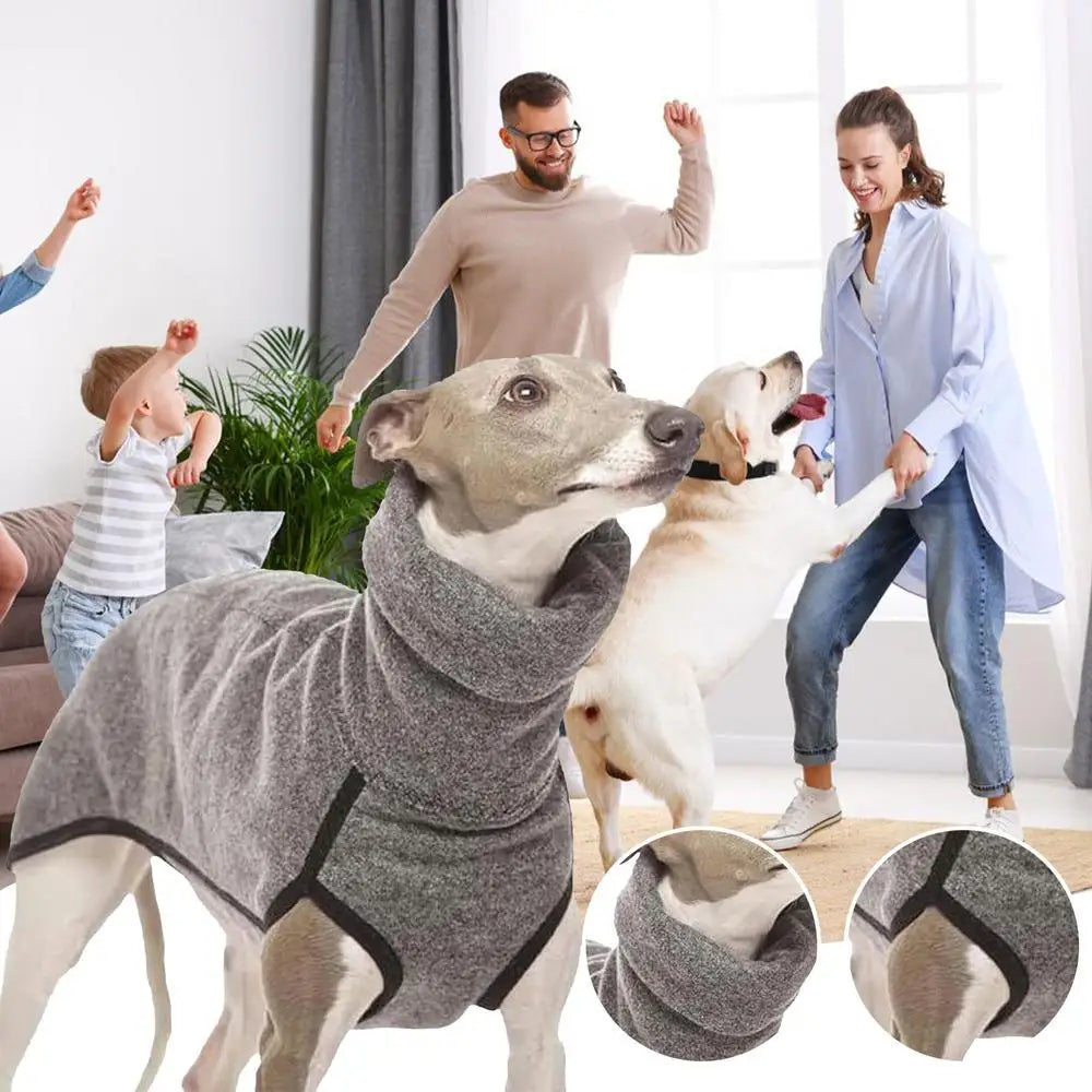 Winter warm Whippet Vest Italian Greyhoundes Clothes Turtleneck Dog Clothes Soft Fleece Clothes Coat Outfit For Medium Large dog